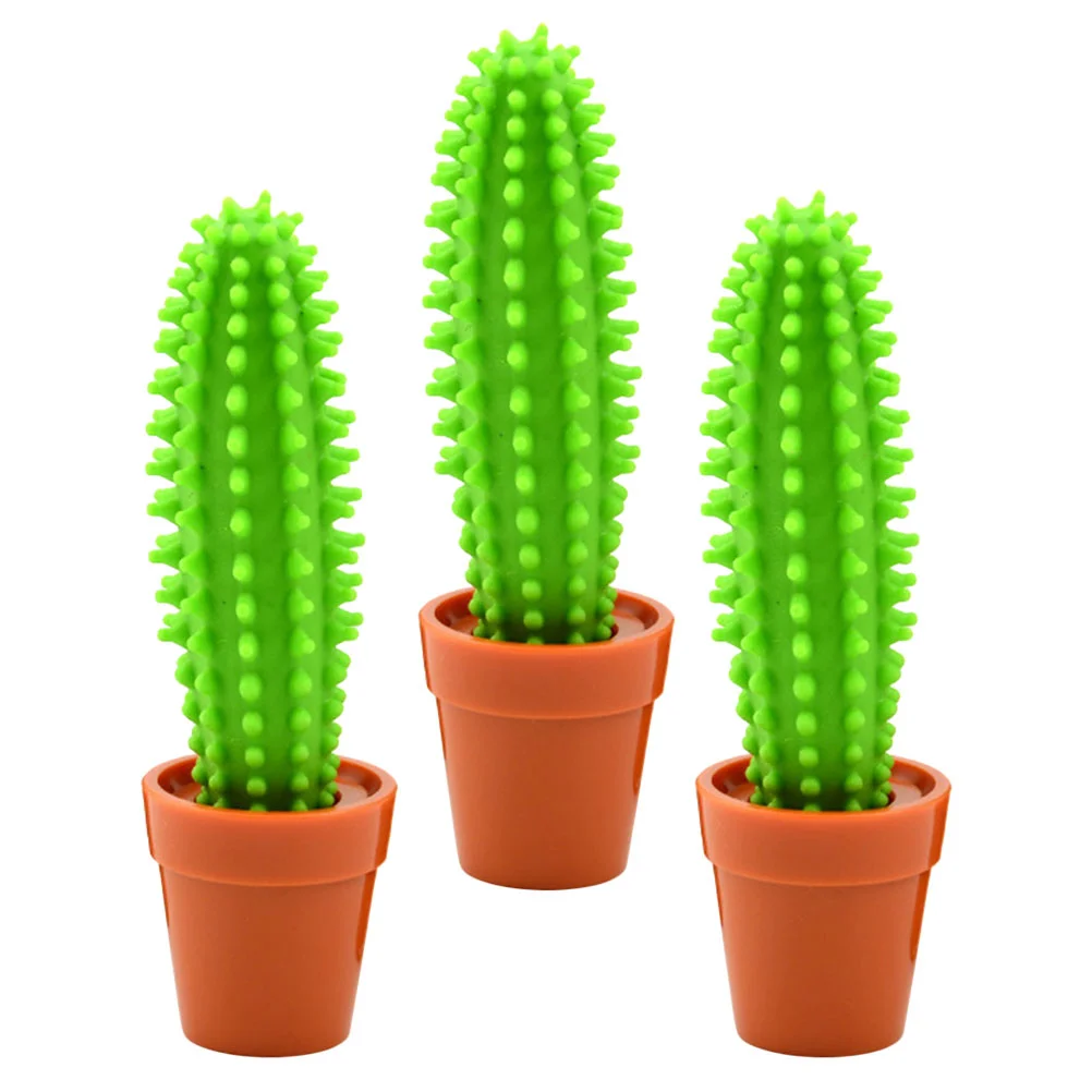 

3 Pcs Cactus Ballpoint Pen Sign Pens Adorable Writing Gel Portable Gift Cute Stationery Items Plastic Office