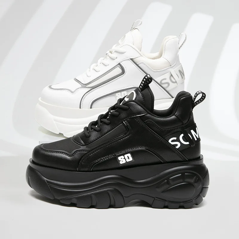 

Женские повседневные кроссовки Dad oes с низким берцем на толстом каблуке и платформой без шнуровки Faion