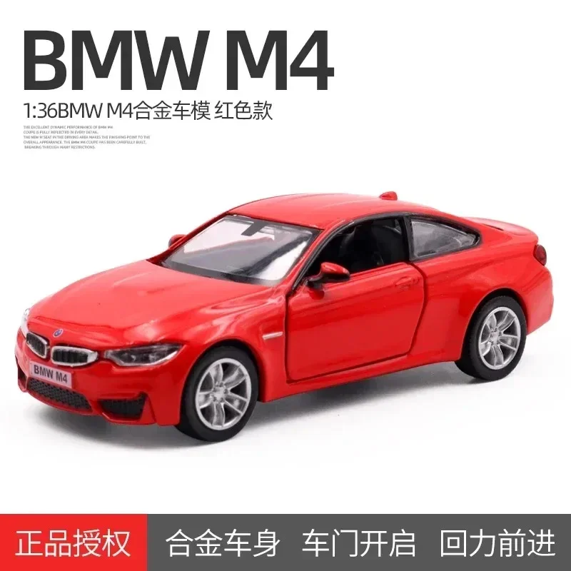 Coche de aleación BMW M4 CSL M4, vehículo de juguete fundido a presión, modelo de coche a escala en miniatura, 1:36