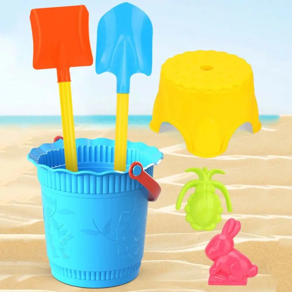 

6pcs/Set Parent-Child Beach Sand Play Toys Interactive With Bucket Beach Play Toys ABS 6pcs/Set Beach Shovel Bucket Set