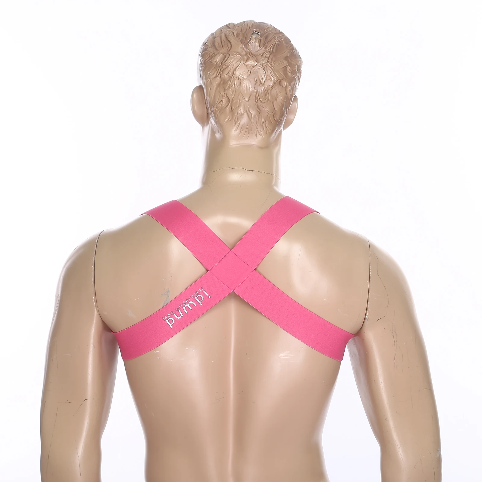 1pc masculino náilon esportes corpo peito arnês corpo bandagem roupa interior elástico ombro faixas musculares traje festa música dança acessório