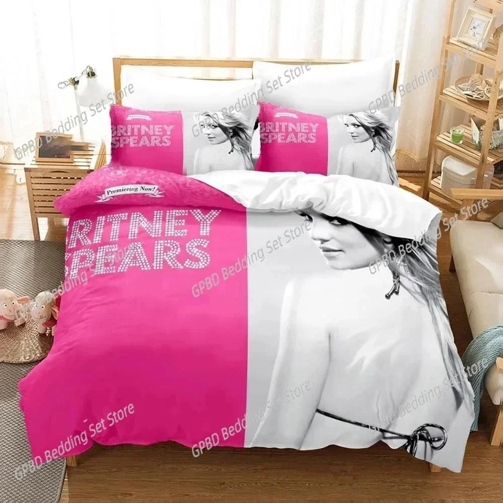 3D Printed Britney Spears Bedding Set Single Twin Double Queen King Cal King Size Bed Linen Set 5