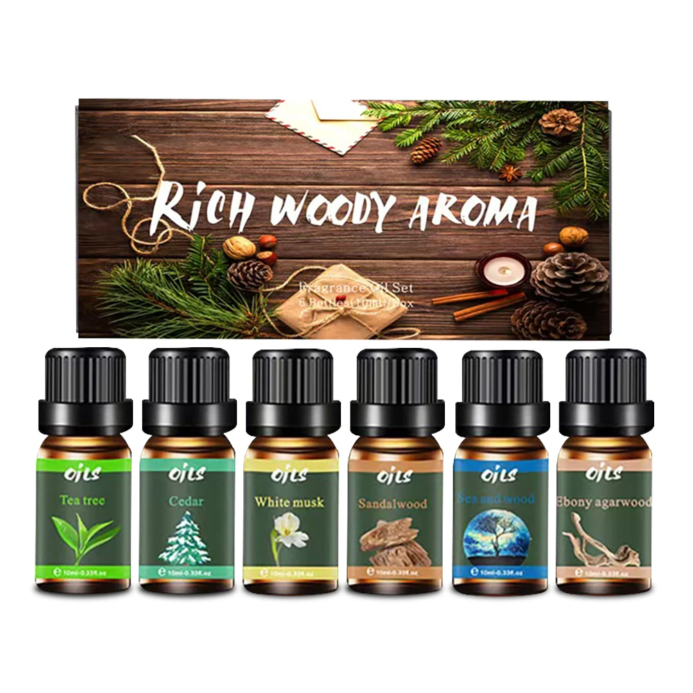 

Диффузор для дома, набор эфирных масел из 6 вариантов ароматов, масла для ароматерапии, используемые для диффузора аромата