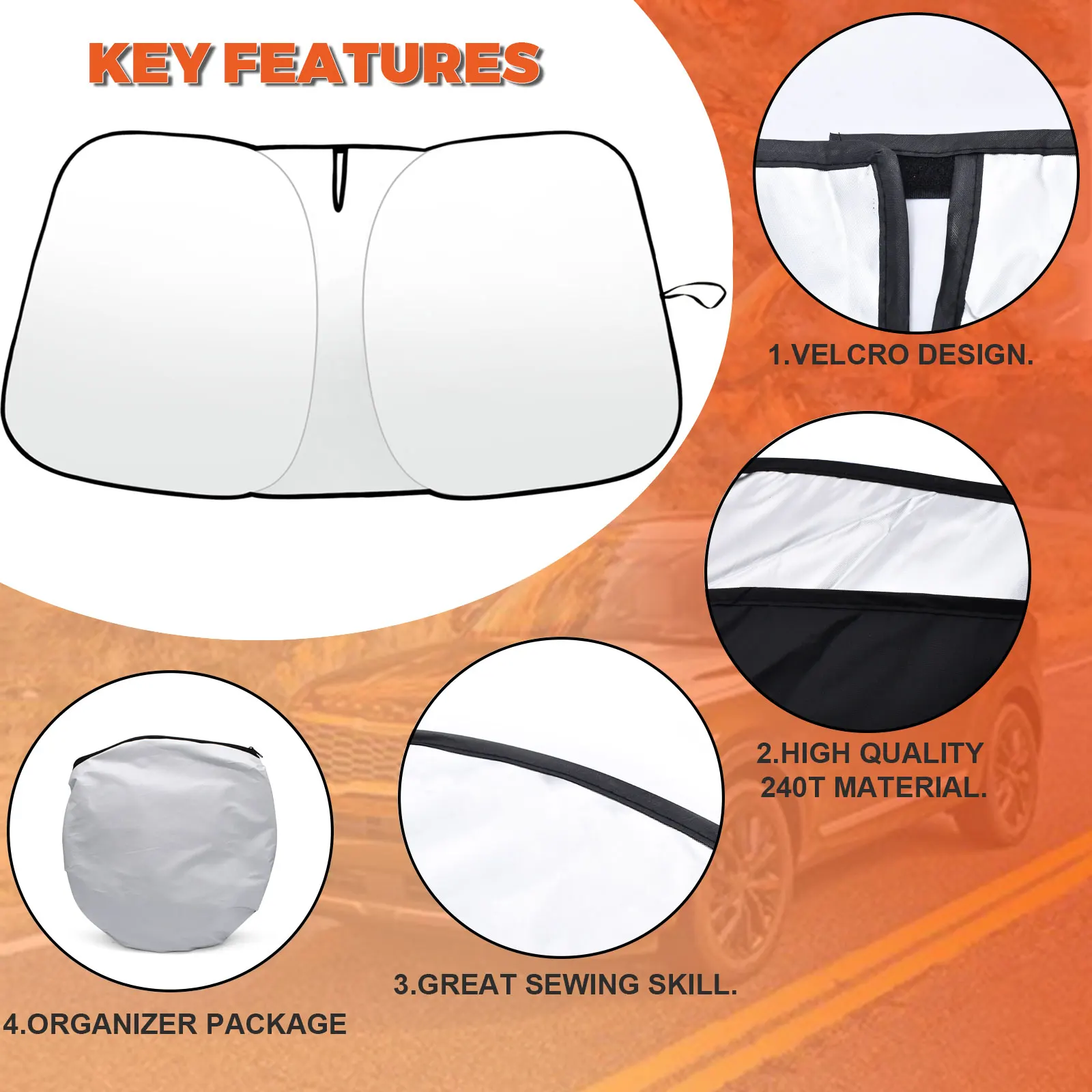 

Windshield Sunshade for Nissan Altima 2019-2024 Front Sunshade Protector Sun Visor Blocks UV Rays Keep Car Cooler Accessories