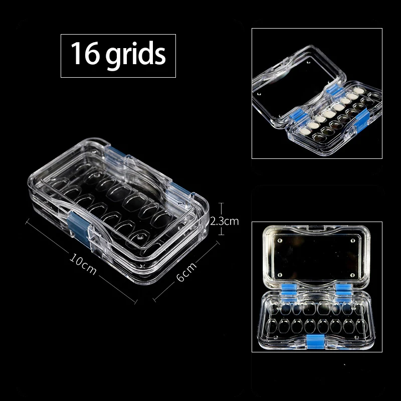 6/16 Grids Denture Box Veneers Storage Aesthetic Dentist Pp Products Material Do Not Contain Dental Veneer Storage Box