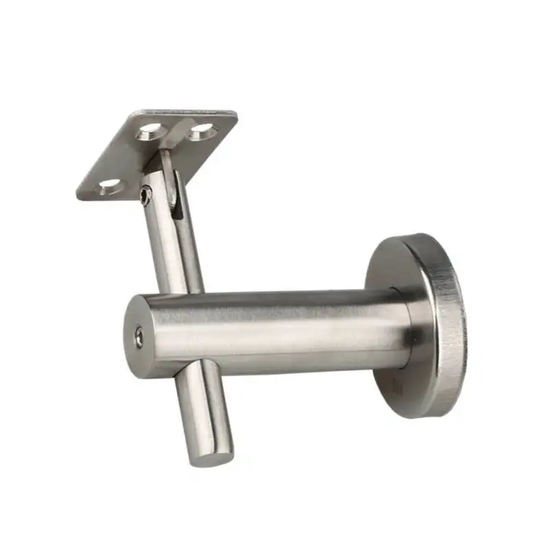 Soporte/stent/soporte de pasamanos de acero inoxidable sólido, paneles curvos giratorios, soporte de pared, pasamanos redondo, accesorios para escaleras, 2 uds.