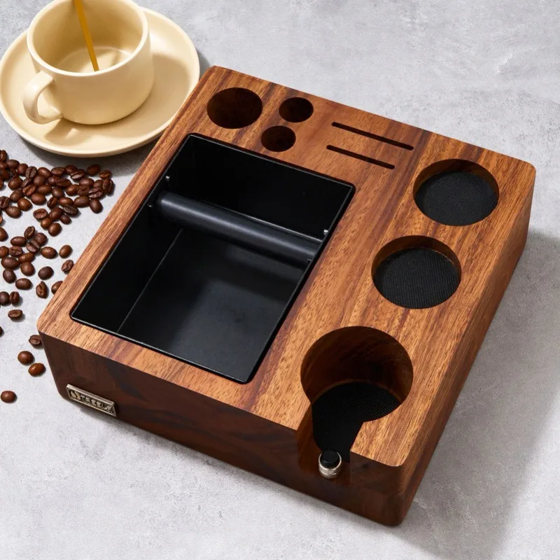 

Coffee Press Seat, Coffee Machine Handle Matching Storage, Walnut Beech Filling Seat, Cloth Powder Seat