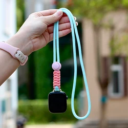 For Apple Watch lanyard 41mm 42mm 45mm 46mm 49mm The rope around the neck s10 s9 s8 s7 s6 Pocket watch braided lanyard s5 s4