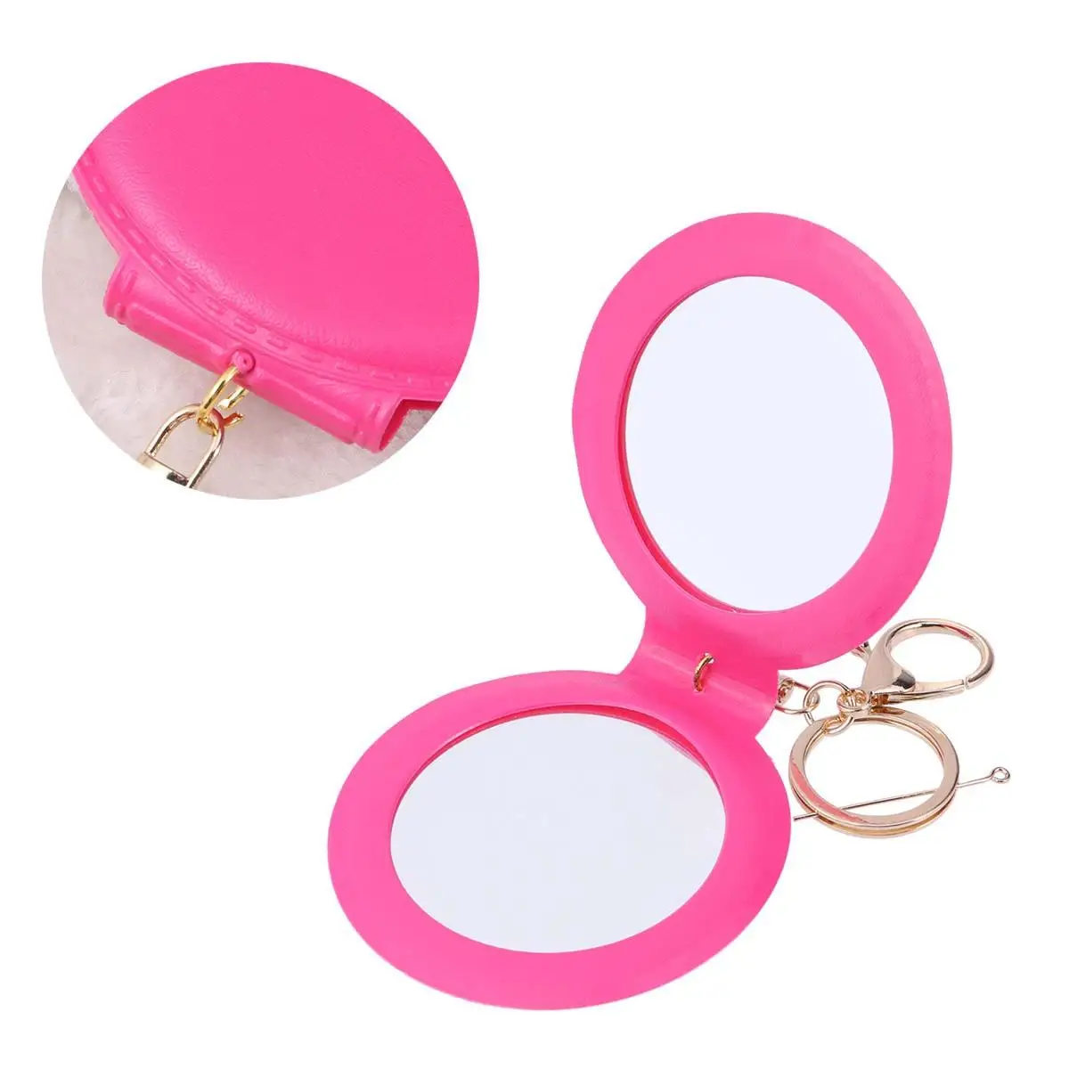 

Folding Mirror Purse for Women Makeup Mirrors Small Cute Compact Mini Pendant Pocket