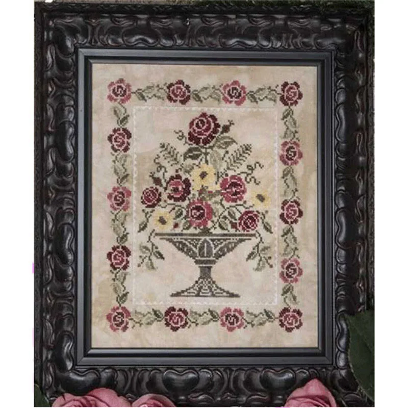 ZZ542 Cross Stitch Kits Chinese DIY Kit Embroidery Needlework Craft Packages Cotton Fabric Floss New Designs Embroidery Flower