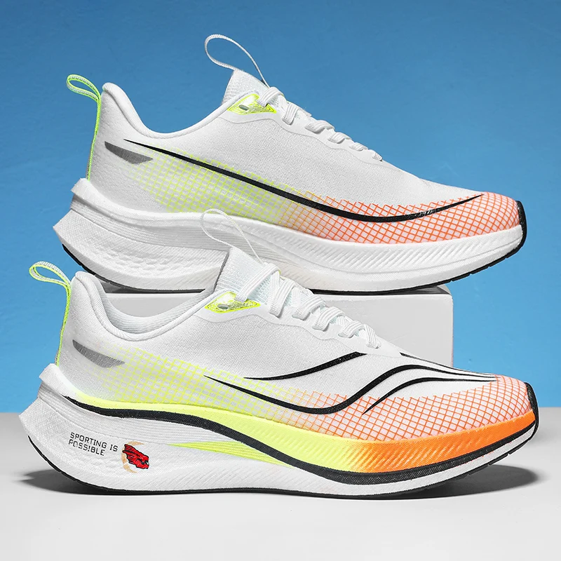 

Men's sports shoes, lightweight carbon plate racing running shoes, winter shock absorption, anti slip, wear-resistant, breathabl