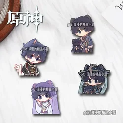 Anime Game Impact Scaramouche Student Style Acrylic Brooch Pin Cosplay Badge Jewelry Accessories For Clothes Backpack Gifts