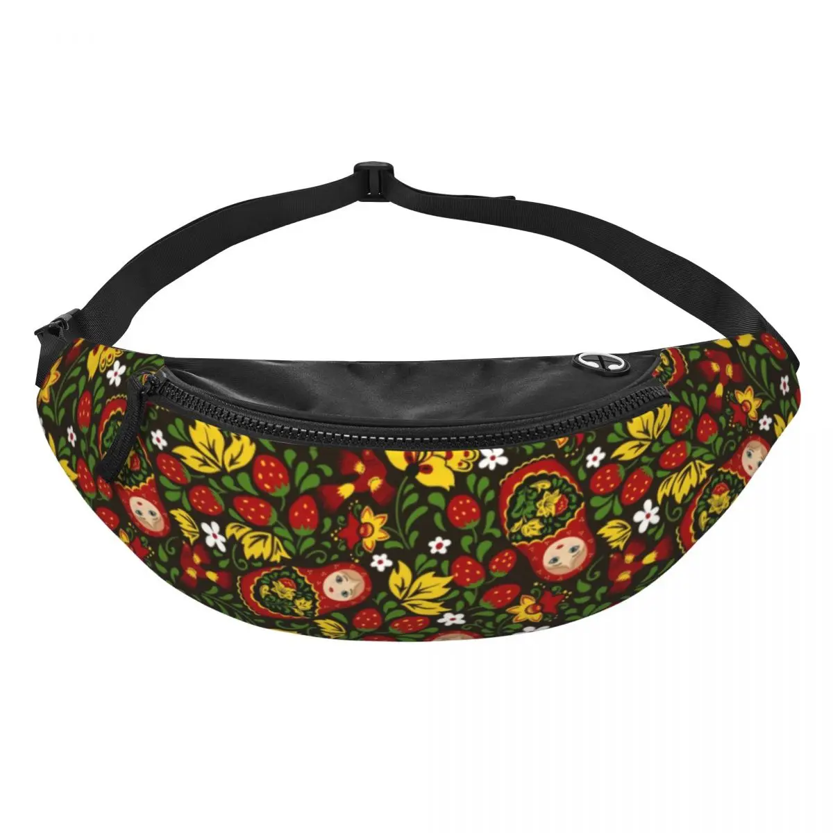 Russian Doll Fanny Bag Flower Matryoshka Babushka Art Crossbody Waist Pack Women Men Cycling Camping Phone Money Pouch