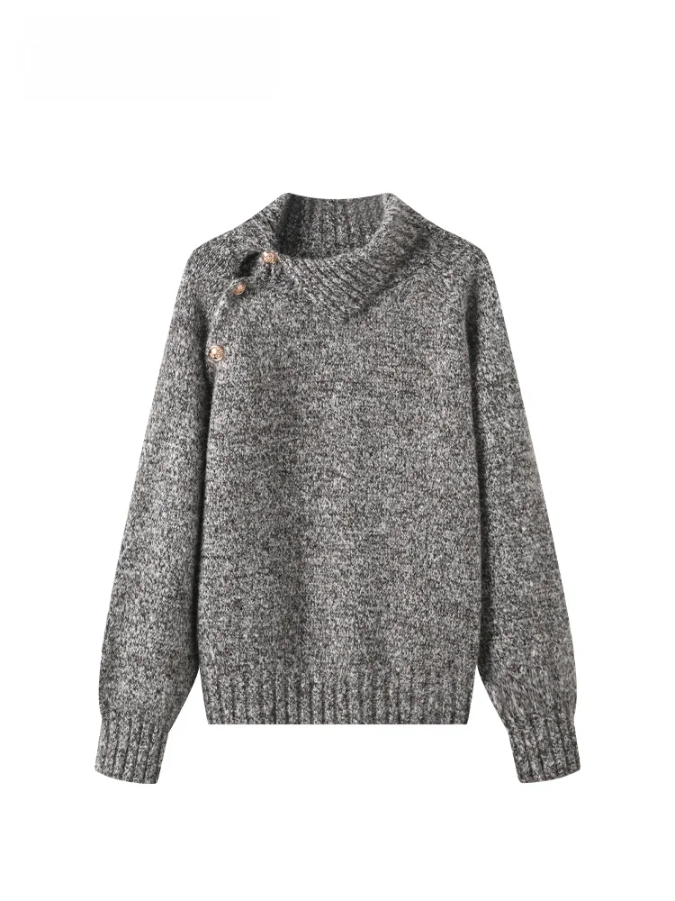 

CaraCLUB: Новая модная женская зимняя кофта больших размеров с длинным рукавом, свободного кроя, с высоким воротником, повседневная, для ношения под одеждой