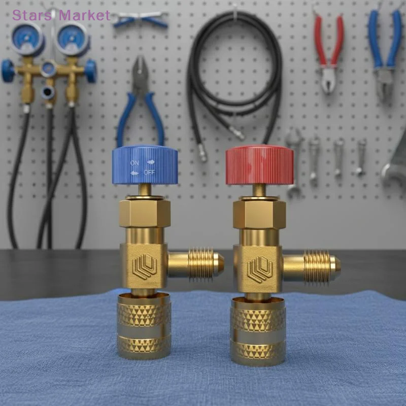 New R410A R22 Car Air Conditioning Refrigerant Adapter Liquid Safety Valve Air Conditioning Repair Car Accessories