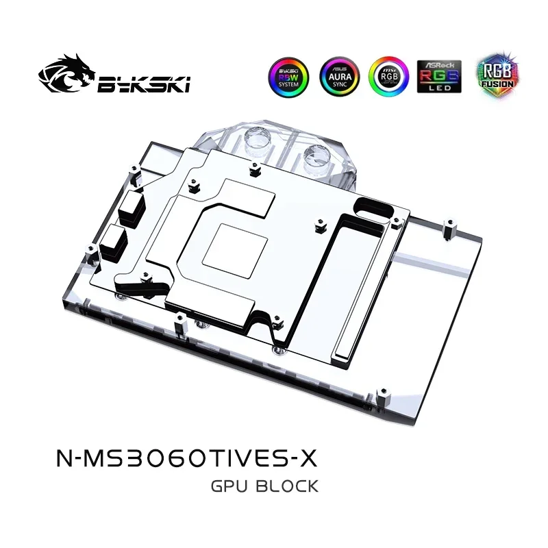 Imagem -03 - Bykski-bloco de Vídeo para Msi Rtx 3060ti 2x8g Radiador Placa Gráfica Flutuador 12v 5v Rgb