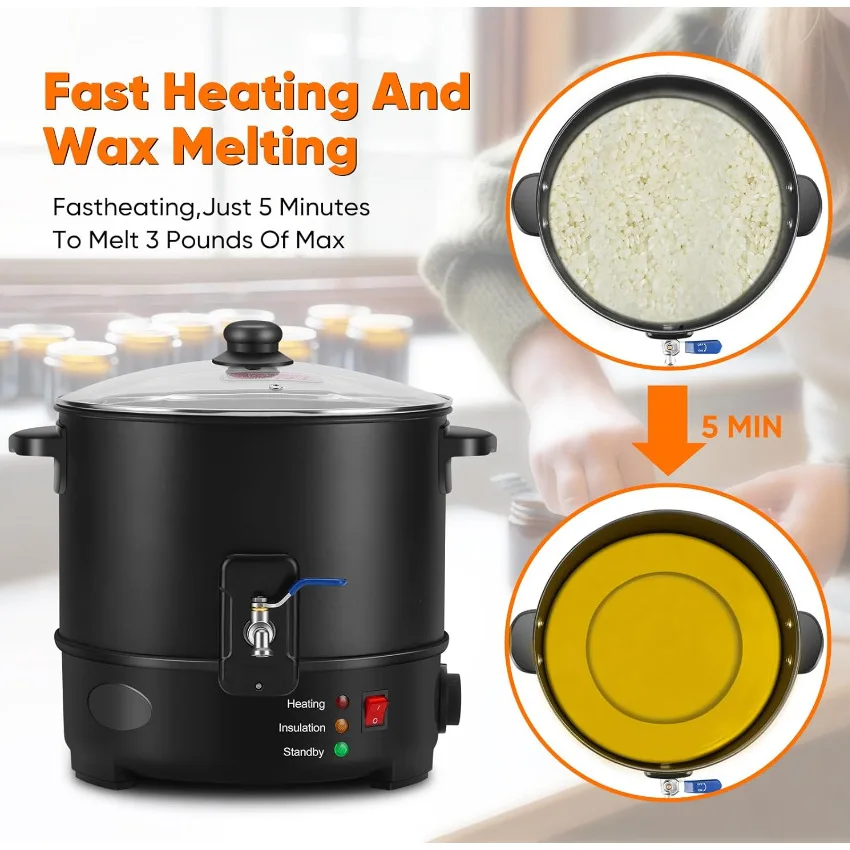 

Electric Melting Candle Wax Melter Candle Making Machine Temperature Control Wax Melting Machine