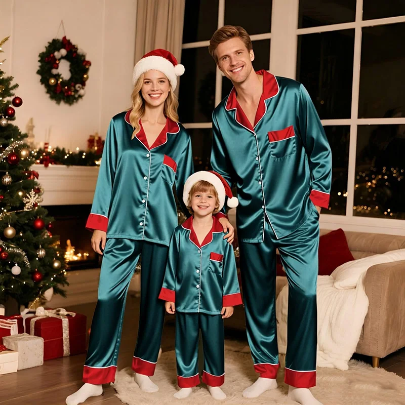 Autumn Family Matching Clothes Outfits Children Adults Christmas Day Party Pajamas Suits Boy Dad Daily Comfortable Clothes Sets