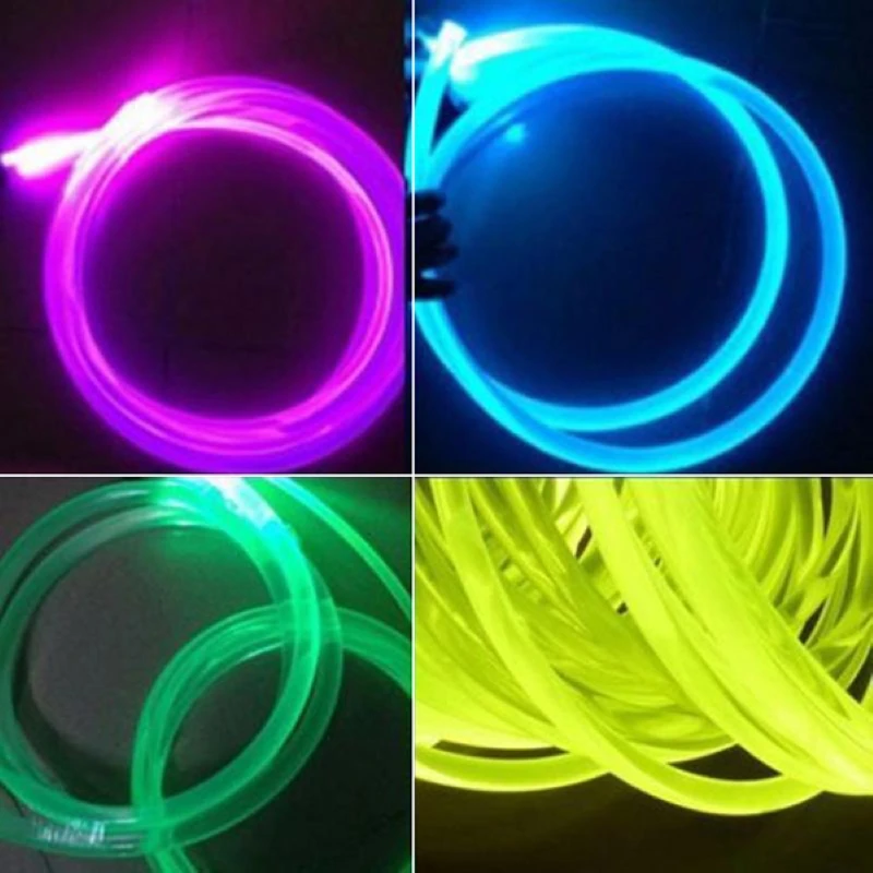 Long 1M PMMA Side Glow optical Fiber Cable 1.5mm/2mm/3mm Diameter for Car LED optic Light Bright Starry sky