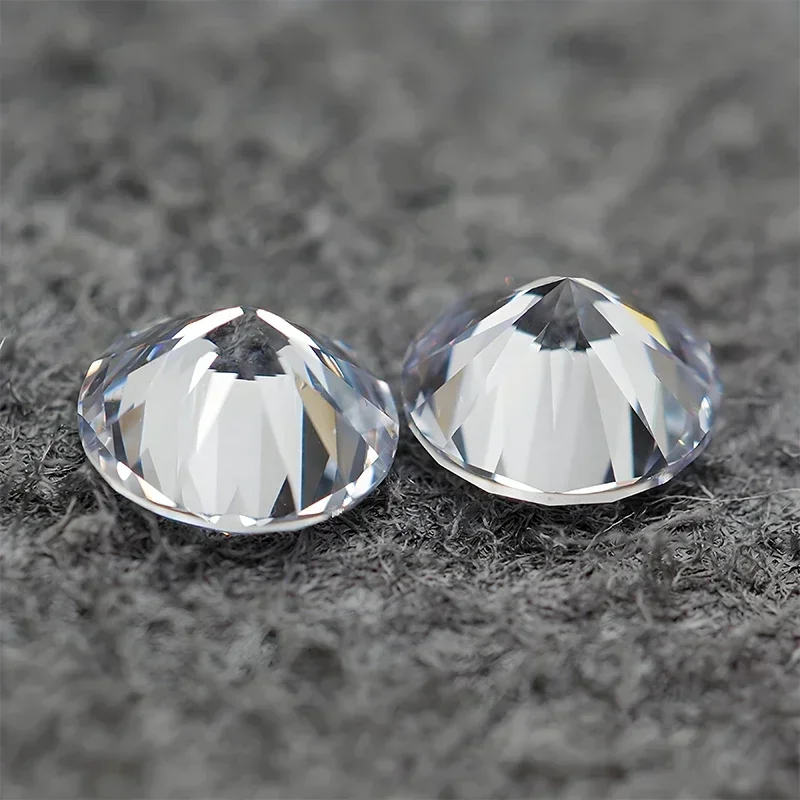 Moissanite Stone Top D Color VVS1 Round Cut 0.2-12Ct Pass Diamond Tester Gemstone Beads for Jewelry Making with Certificate