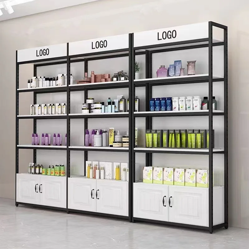 Kustom. Rak Pajangan Rak Seni Kuku Multi-lapis Rak Produk Salon Kecantikan Showcase Produk Rias Perawatan Kulit