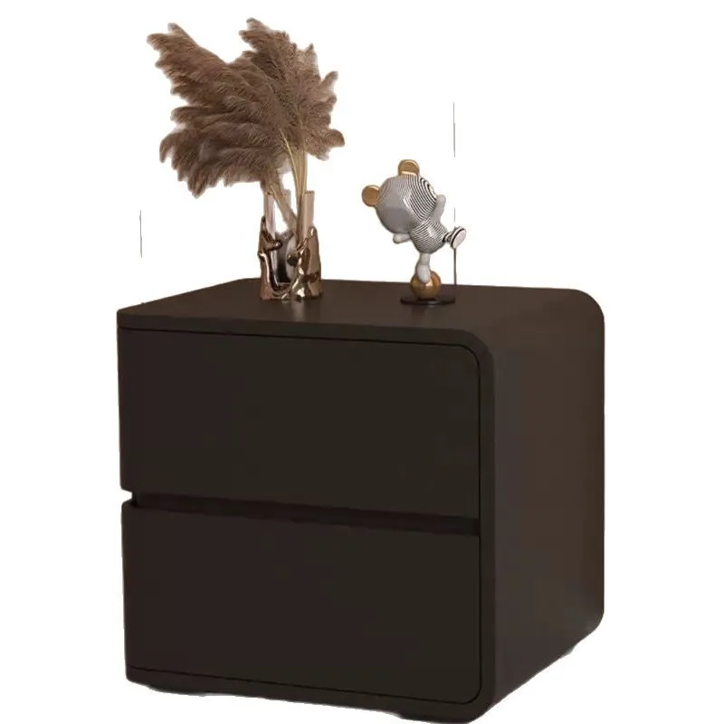 

Modern simple cream style solid wood bedside table household light luxury cabinet small storage cabinet