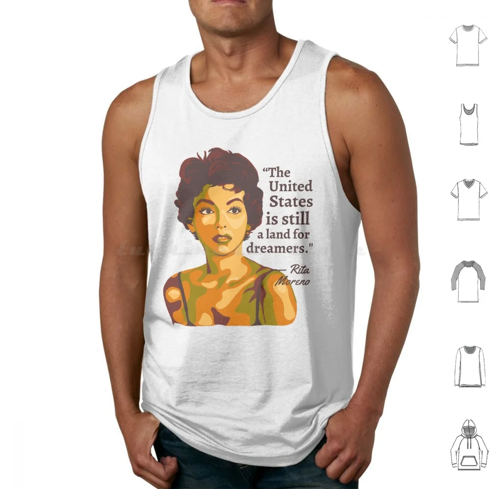 Rita Moreno Portrait And Quote Tank Tops Print Cotton Rita Moreno One Day At A Time Netflix Isabella Gomez Elena Alvarez