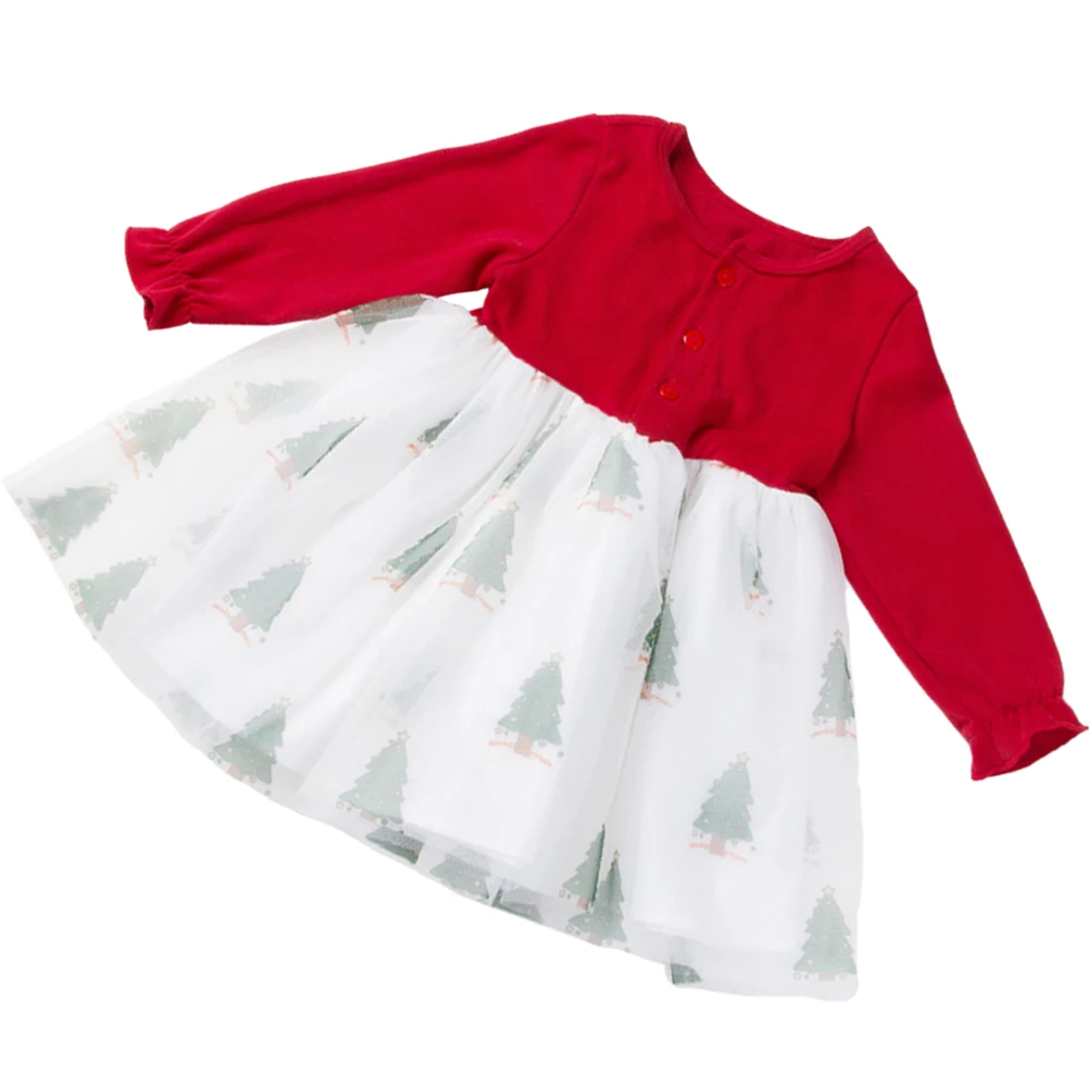 

Christmas Tree Dress Baby Girl Cotton Long Sleeve Party Costume Kids Dresses Girls Christmas Outfit Fancy Dress