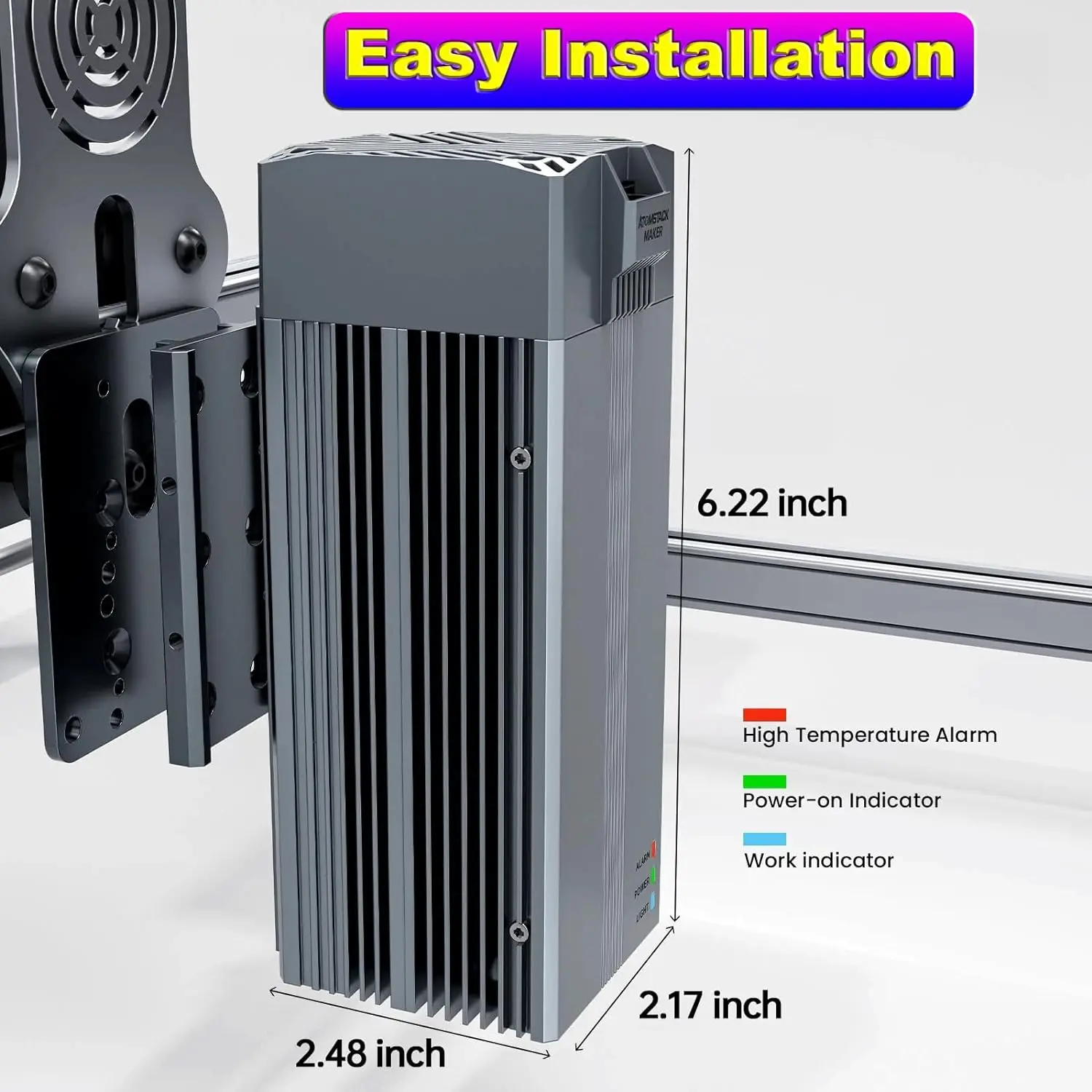 

2025 hot sale Atomstack R30 V2 Module 0.03mm Circular Point 20000Hz Pulse Energy for Engraving Metal Plastic ABS Acr