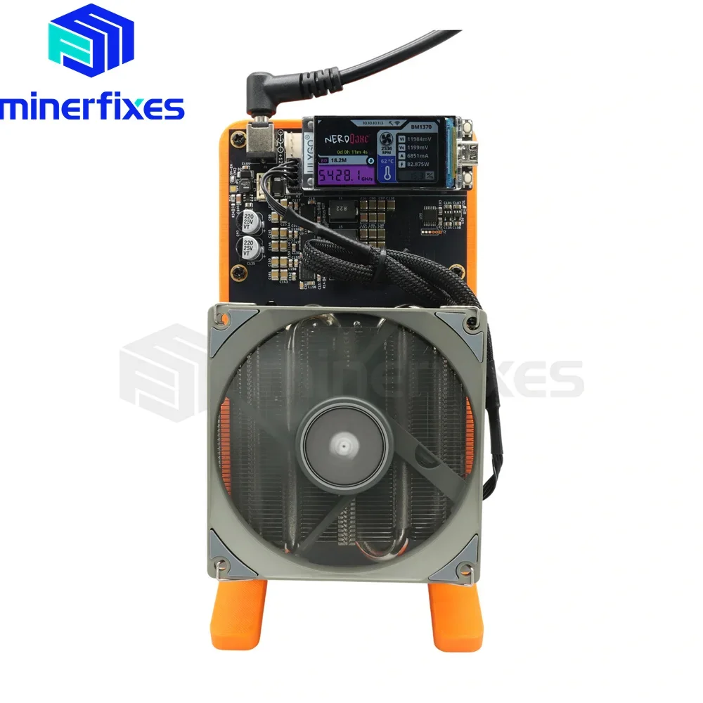 Bitcoins Miner NerdQaxe++ ASIC Miner 4.8TH/s 75W Home Bitcoin Open Source Miner BTC Miners Crypto Miners Bitcoin Mining Machine