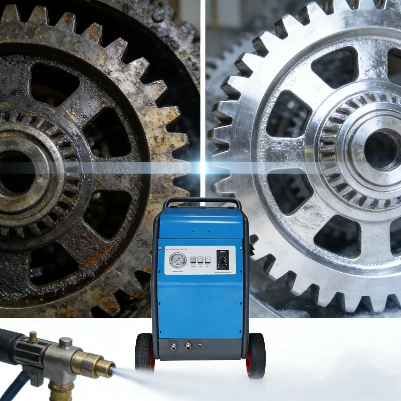 

Portable Dry Ice Blasting Machine 220V Industrial CO2 Carbon Cleaner Non-Abrasive Blaster for Auto Engine Mold Rust Removal