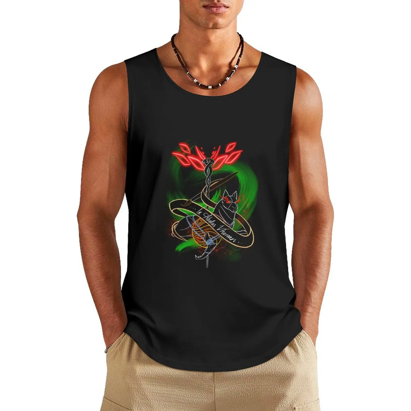 

Fen’harel, ma vhenan Tank Top gym accessories men Men's summer t-shirt