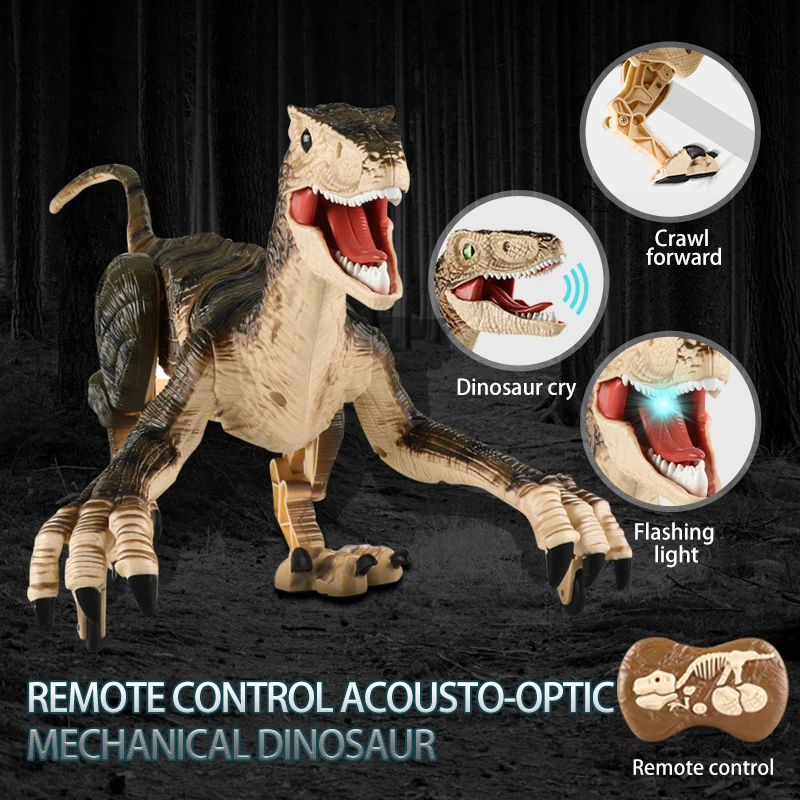 Remote Control Dinosaur Toys for Kids 2.4Ghz RC Dinosaur Robot Toy with Verisimilitude Sound for Kids Boys Girls Children\'s Gift