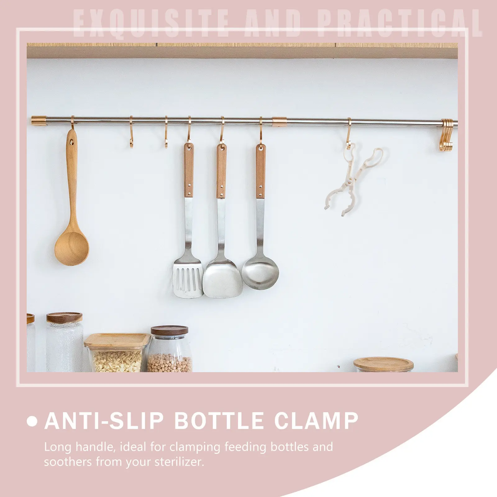 

3pcs For Sterilizer Long Handle Feeding Bottle Tongs Nursing Clip Infant Plastic Clamp Milk Bottle Holder Anti-Scald