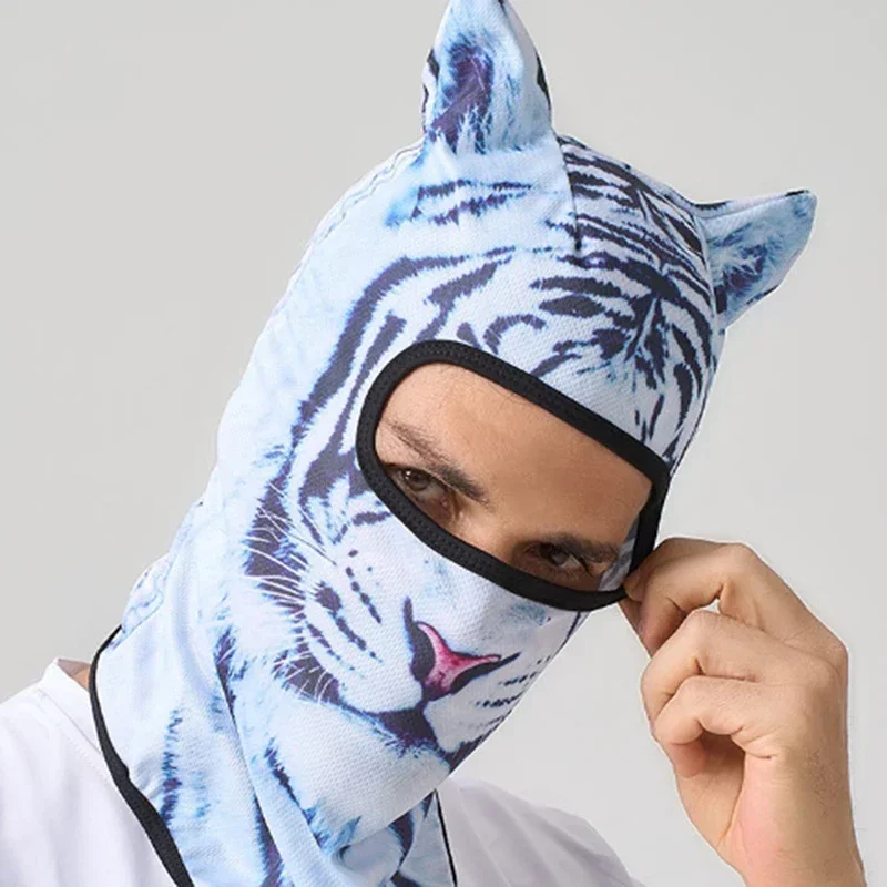 3D Katzen-Skibalaclava Tiergesichtsbedeckung Vollgesichtshaube Maske Niedliche Tierbalaclava Motorrad Motocross Ski Snowboard Mütze – Detail 9