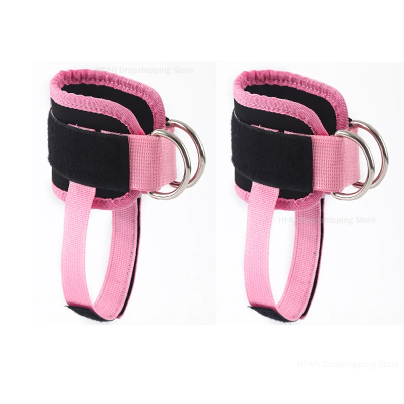 Pink Ankle Straps for Cable Machines Padded Ankle Cuffs for Leg Exercise Workouts Fully Adjustable and Breathable Ankle Cuffs