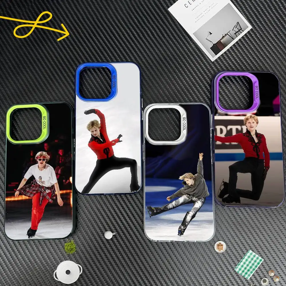 

Figure Skaters M-Ilia Malinin Phone Case For iPhone 17,16,15,14,13,12,Pro MAX White Matte Shockproof Cover