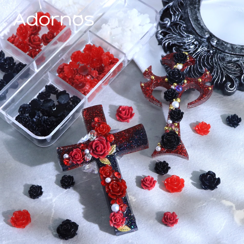 

Resin Filling Camellia Flower Resin Art Decoration Black Red White Rose Flowers Valentines Day Gifts DIY Crafts Keychain Making