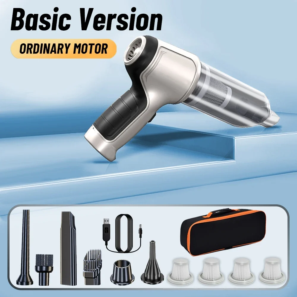 مكنسة كهربائية للسيارة 95000PA، آلة تنظيف صغيرة للسيارة، شفط قوي، جهاز محمول لاسلكي محمول