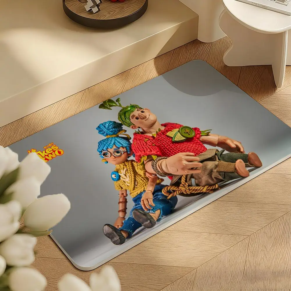 Game It Takes T-Two Floor Mat Diatomite Floor Mat Fast Drying Odor Resistant Non Slip Bath Kitchen Mat
