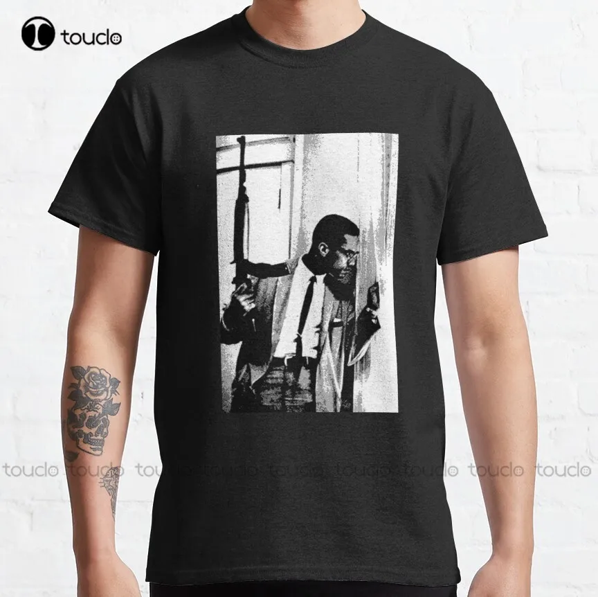 The Malcolm X Black Heritage Artwork Blm Black Pride Classic T-Shirt T Shirt Men O-Neck Streetwear Oversized Men Tee Shirts New