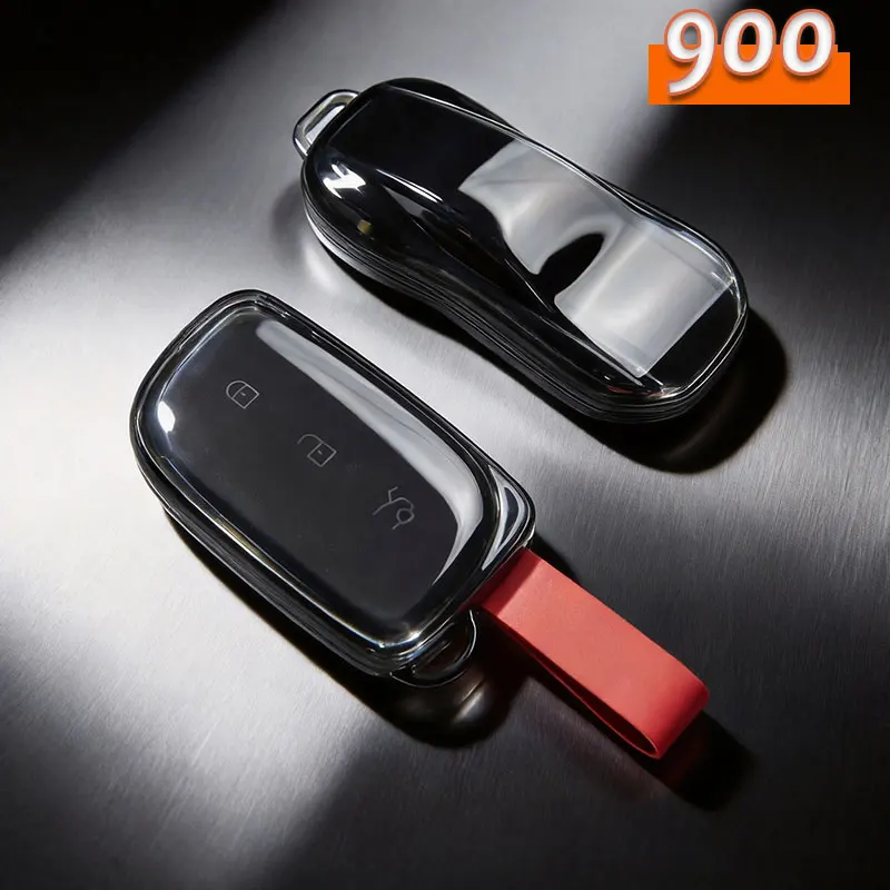 For Lynk & Co 900 2025 Car Transparent Key Case Soft TPU Remote Control Protect Cover Car Key Keychain Fob  Auto Accessories