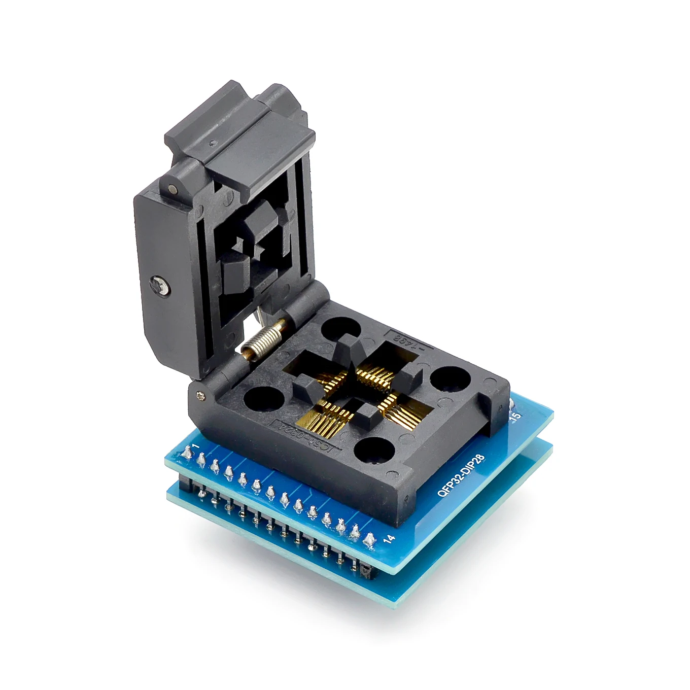 TQFP32 QFP32 TO DIP28  IC Programmer Adapter Chip Test Socket Burning Seat Integrated Circuits