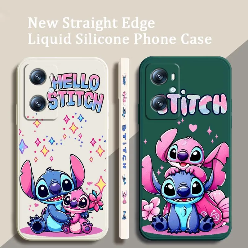 

Stitch Angel Cute Couples For OPPO Find X5 A11 A16K A53 A98 A3 A57 A72 A73 A96 A74 A9 A5 5G Liquid Left Rope Phone Case