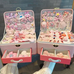 Children Hair Accessories Set Gift Box Headwear Princess Jewelry Hair Clip Girl  Toys Kids Beauty Fashion Simulated Makeup Table