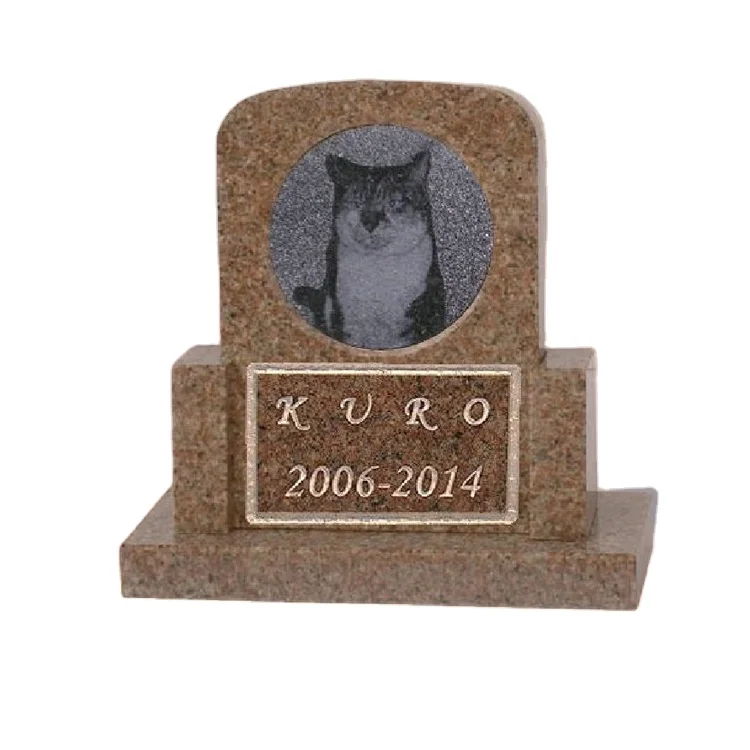 Granite Stone Monument Custom Headstones Memorial Dog Tombstone Personalized Cat Gravestone for Pets With Picture