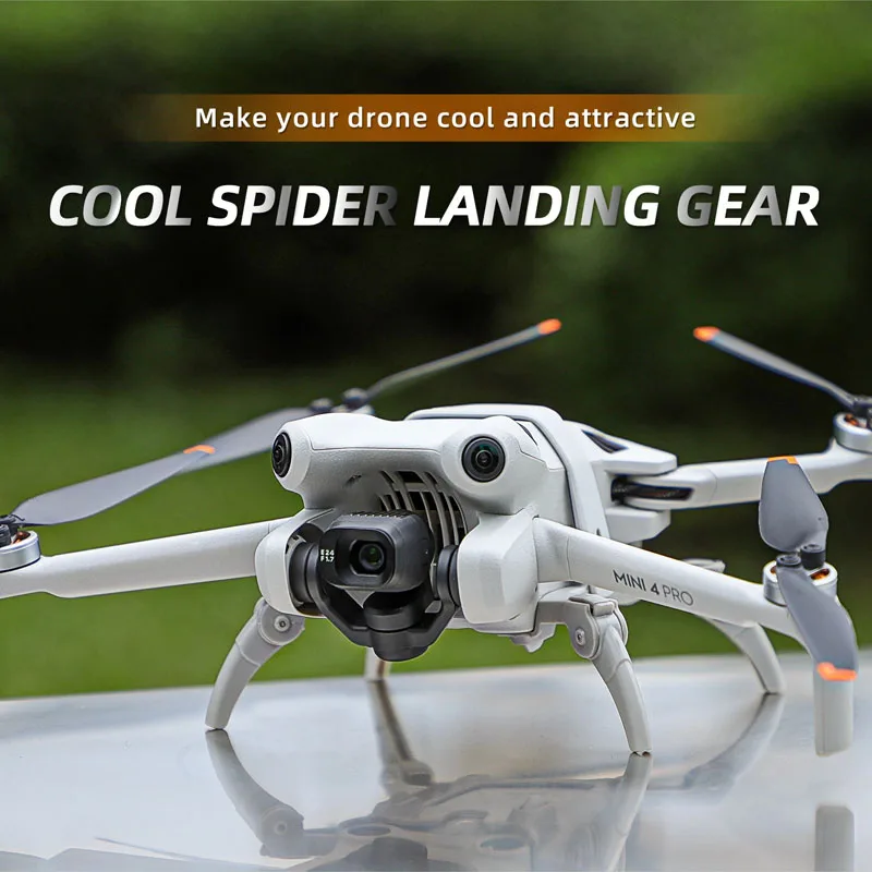 

Spider Landing Gear for DJI Mini 4 Pro Foldable Landing Gear Extended Height Leg Support Protector Quick Release Protection