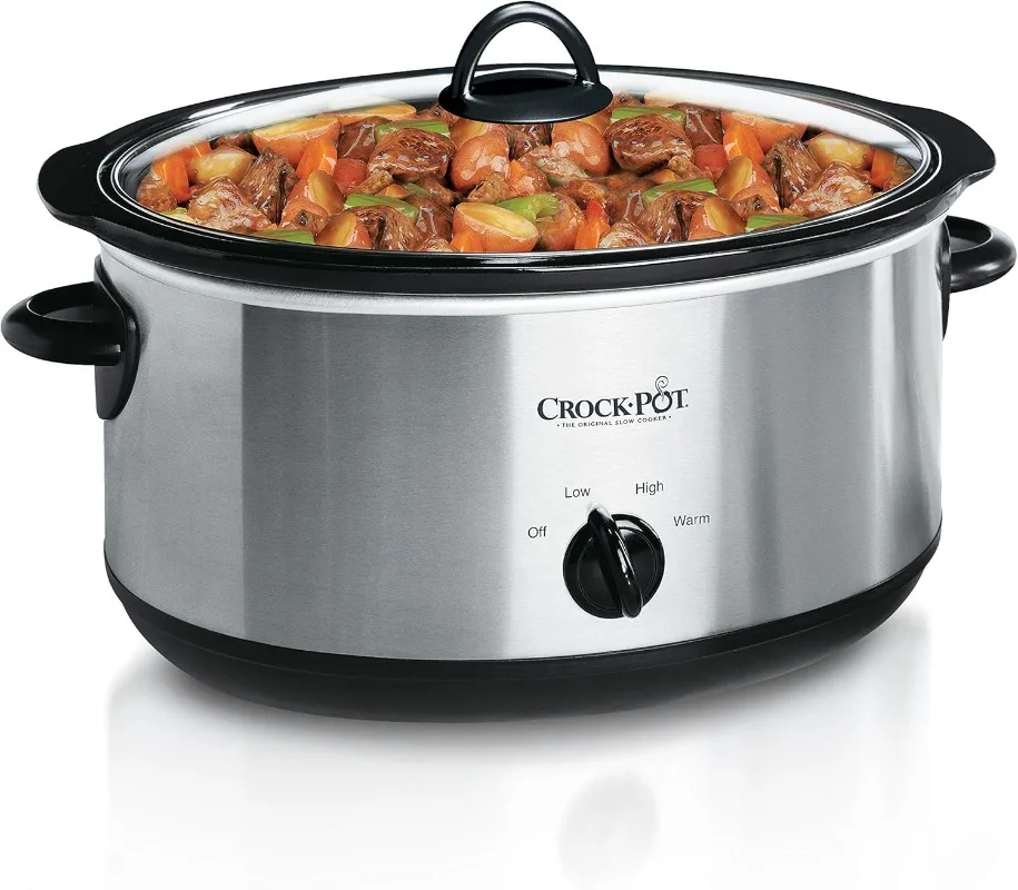 7 Liter Ovale Handmatige Slowcooker, Roestvrij Staal (SCV700-S-BR)