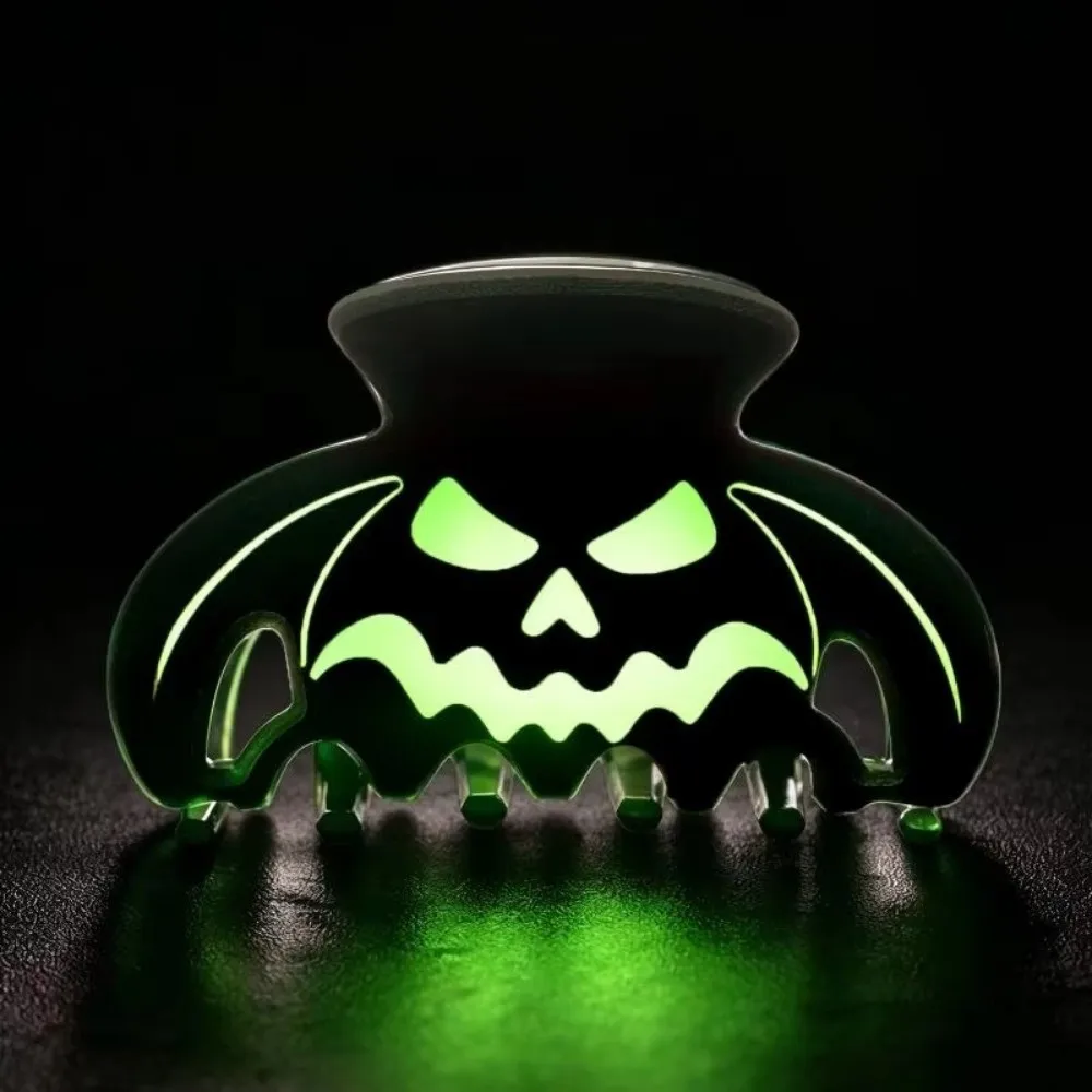 Luminous Halloween Hair Claws Gothic for Thick Hair Halloween Jaw Clips Unique Glow Dark Halloween Hair Clip Cosplay Party