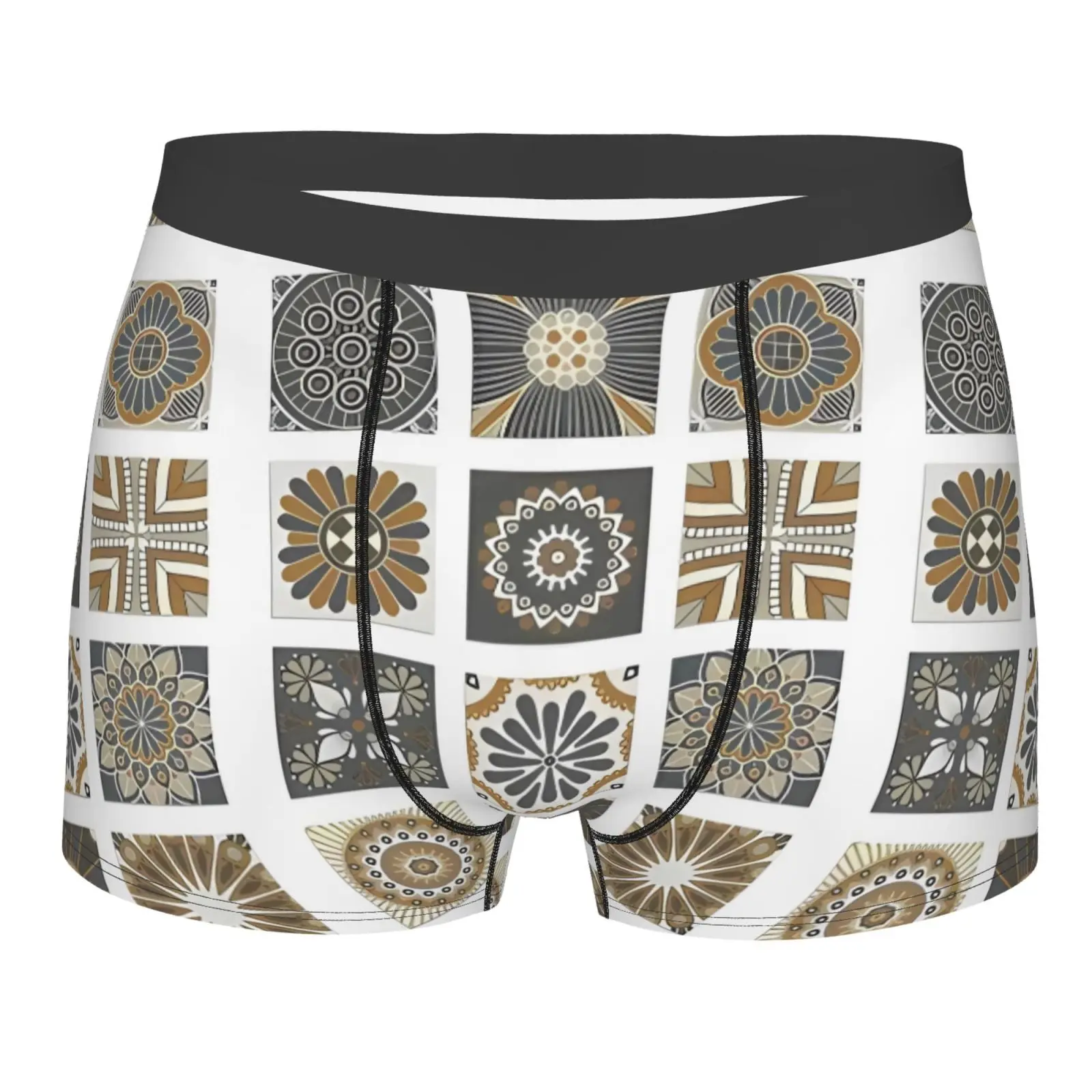 

Indian Mandala Pattern Print Men Underwear Boxers Men's Novelty Underpant Breathable Printed Male Underpants Man Boxer Briefs